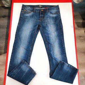 RW&CO. Premium Denim jeans low-rise straight leg dark washed blue women's siz 29